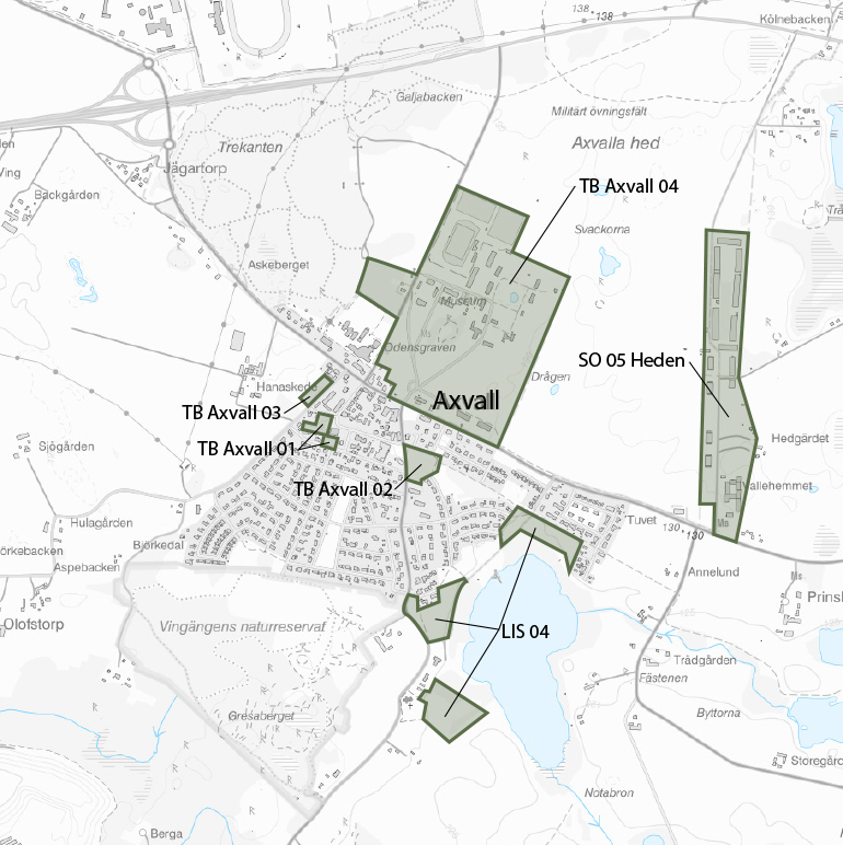Karta över Axvall