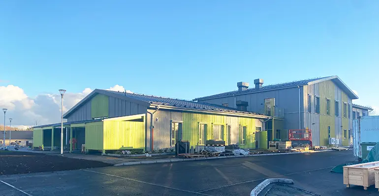 Vy bild från ovan på förskolan Duvan